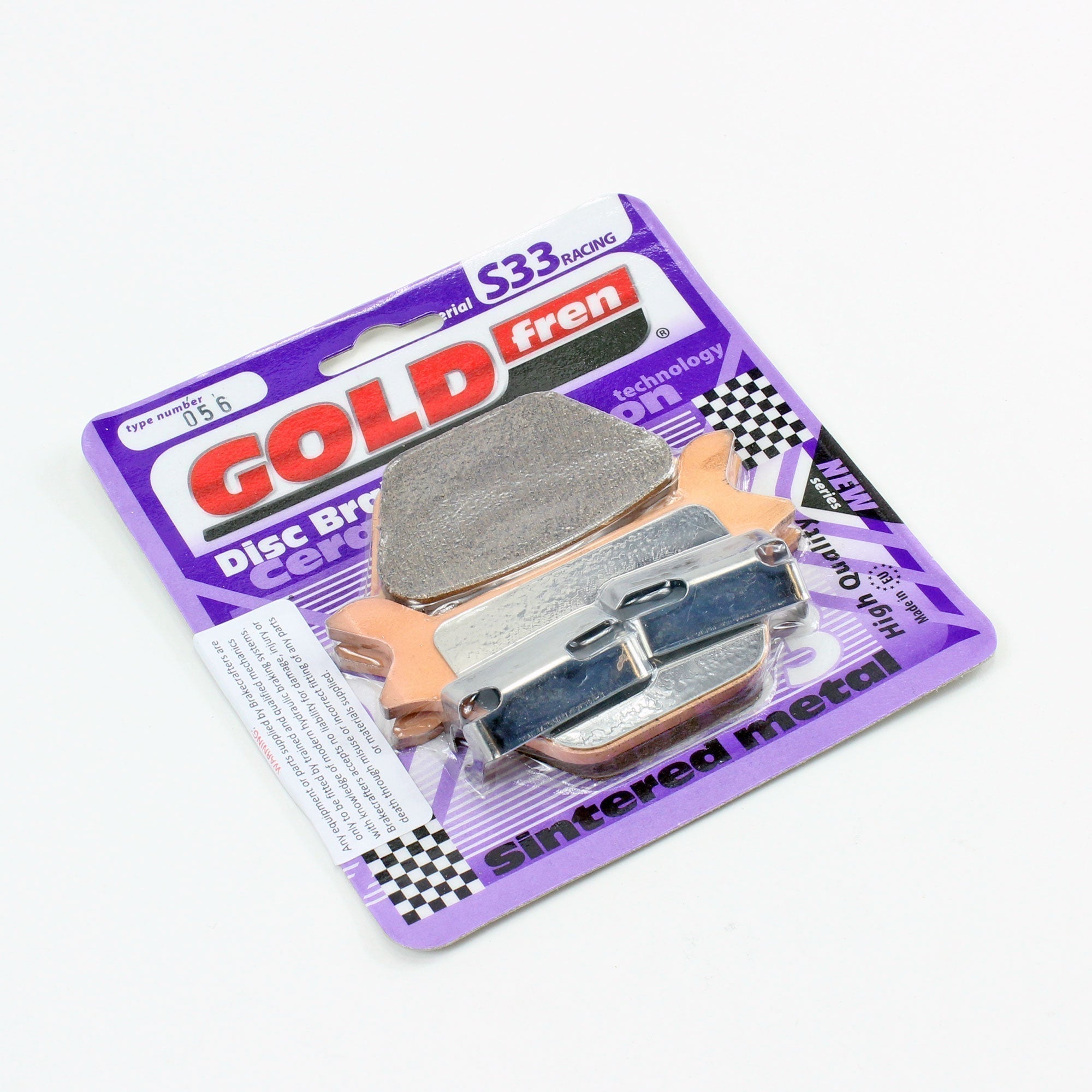 GoldFren Brake Pads S33 Ceramic Carbon  for 1993-1998 Harley-Davidson Dyna:Wide Glide Anniv FXDWG-Rear