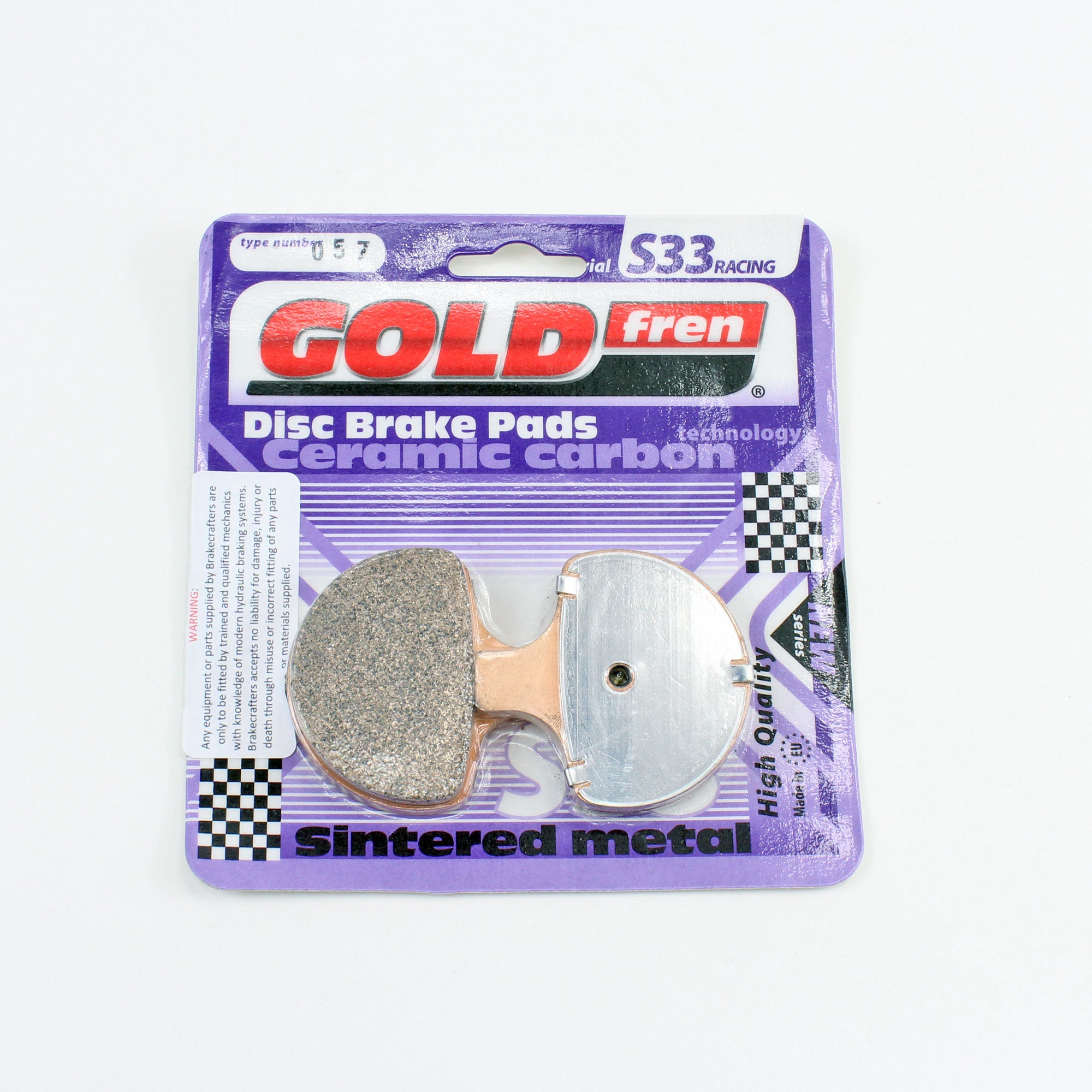 Brakecrafters Brake Pads GOLDfren S33-057 Ceramic Carbon Brake Pads - 1 Pair