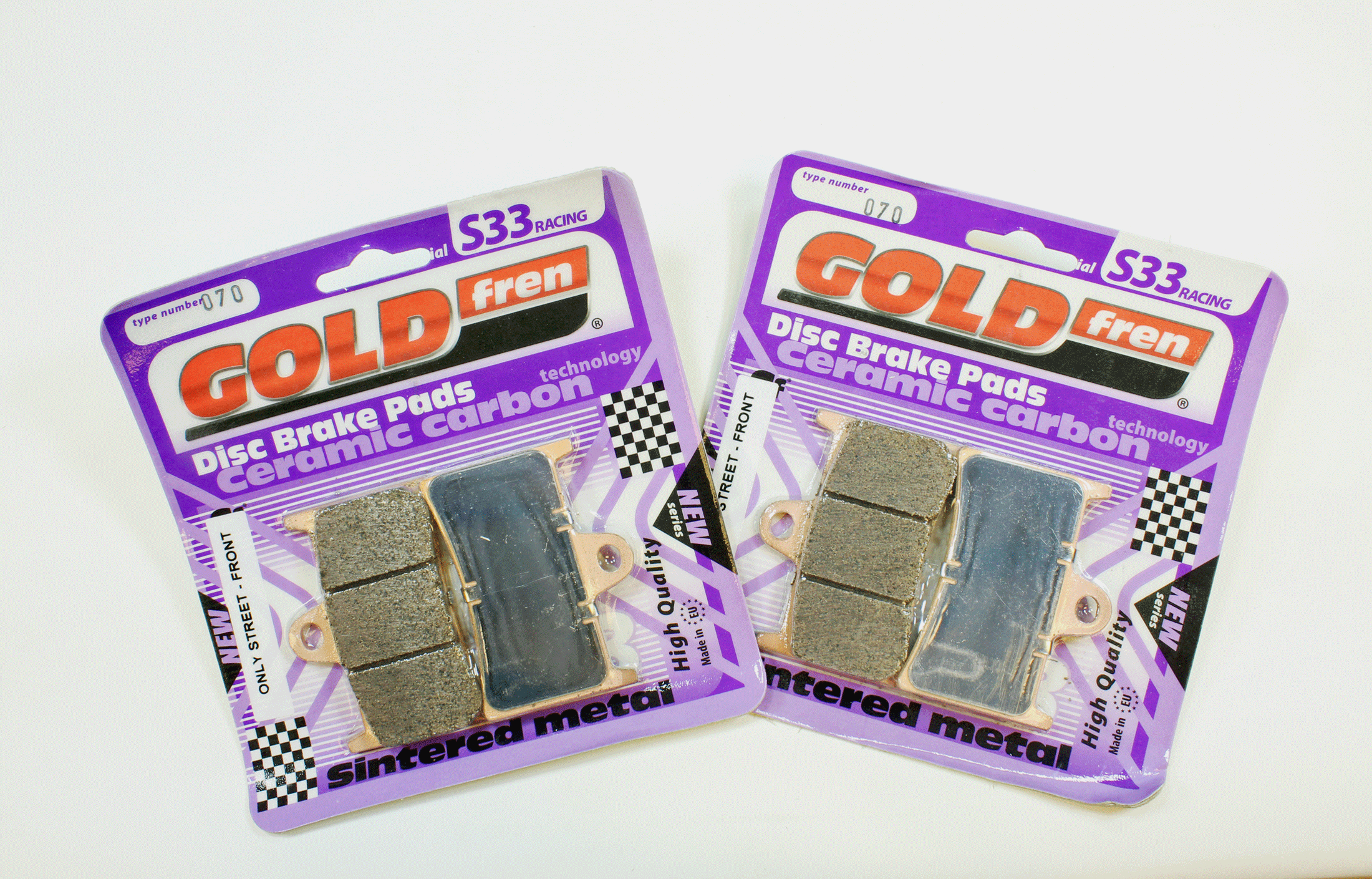 GoldFren Brake Pad Set S33 Ceramic Carbon for 2004-2009 Yamaha Road Star:XV1700PC Warrior-Front