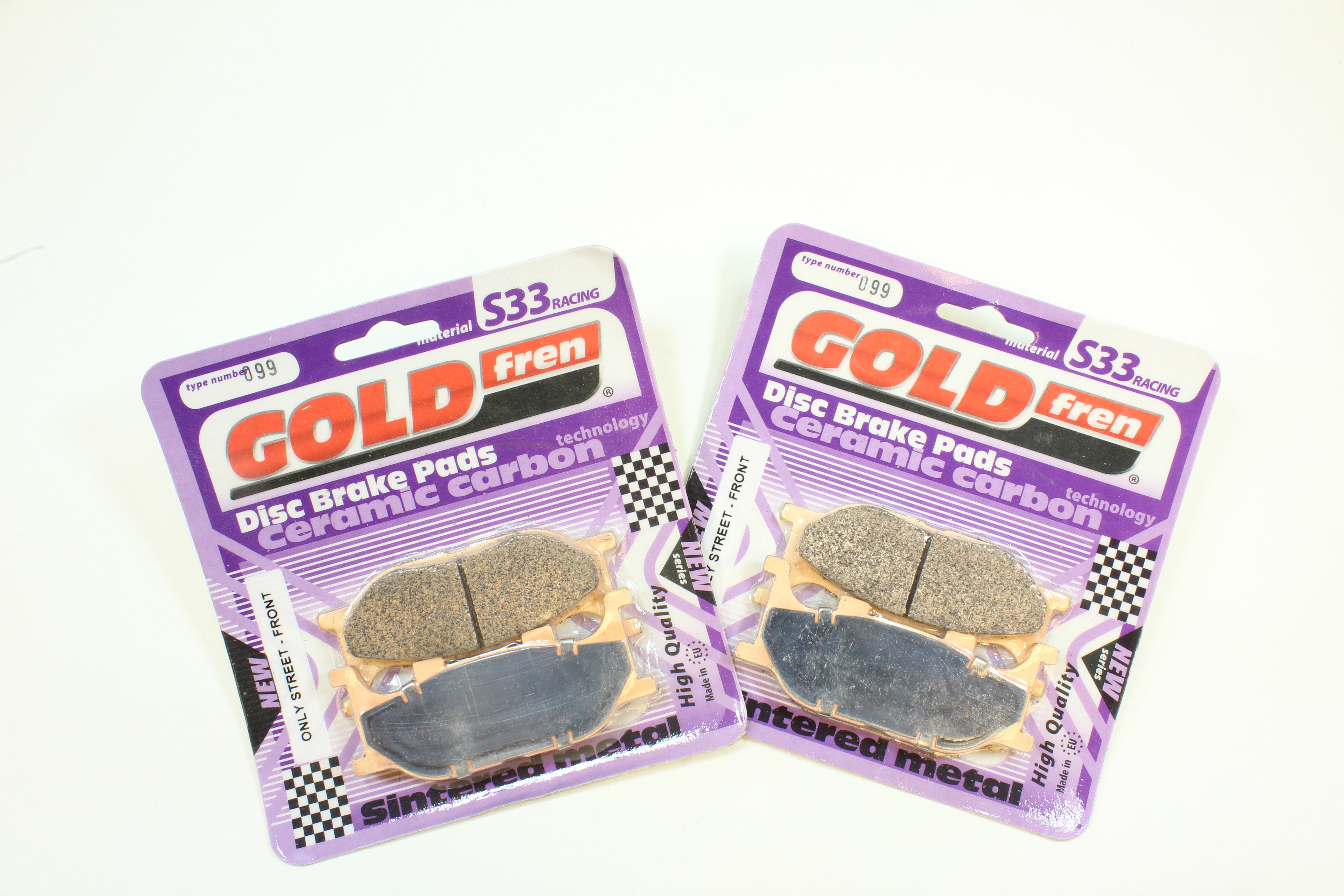 Goldfren S33-099 Ceramic Carbon Front Brake Pads - 2 Pair