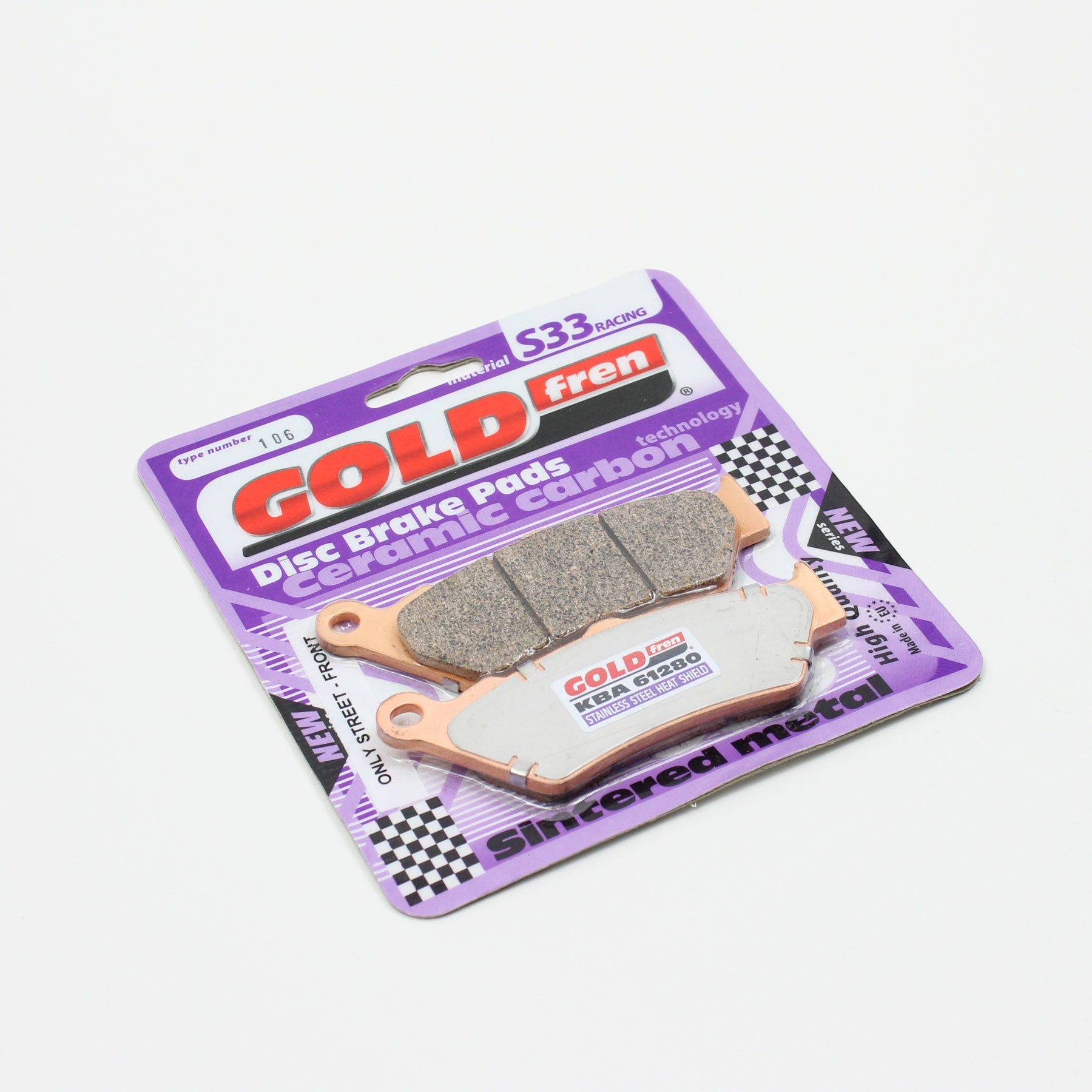 Goldfren S33-106 Ceramic Carbon Rear Brake Pads - 1 Pair