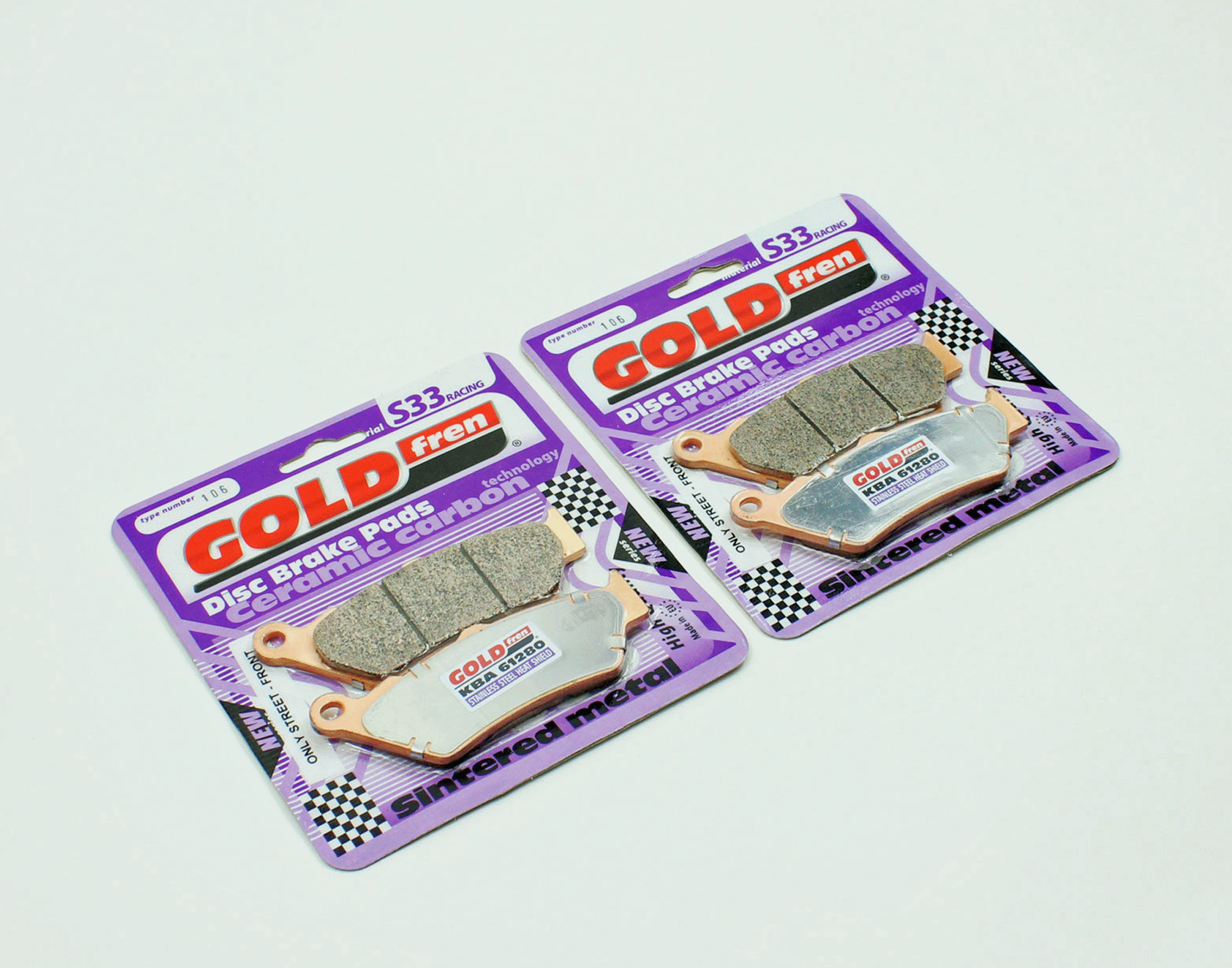 GoldFren Brake Pad Set S33 Ceramic Carbon for 2006 Ducati Paulsmart 1000 LE:Sport Classic-Front