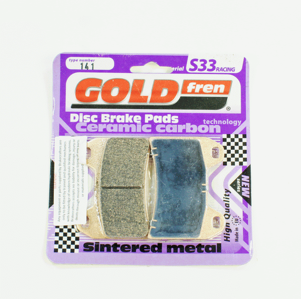 GoldFren Brake Pads S33 Ceramic Carbon  for 1999-2002 Aprilia RS250-Front - 1 Pair