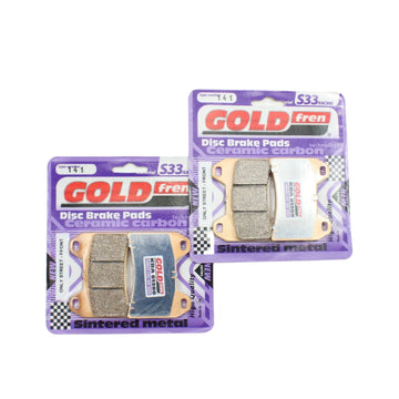 GoldFren Brake Pad Set S33 Ceramic Carbon for 1998-2001 Aprilia RSV Mille-Front - 2 Pair