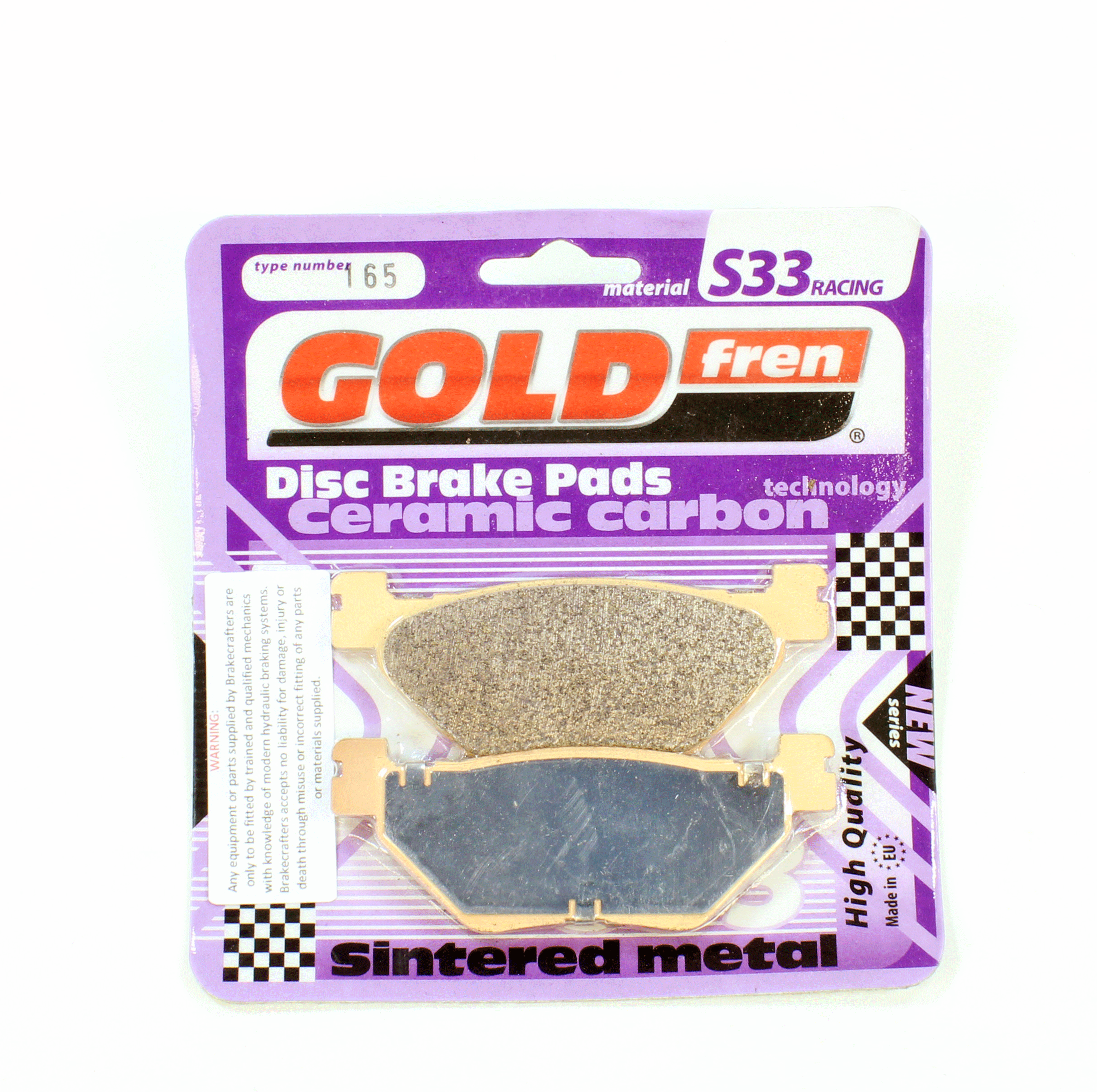 GoldFren Brake Pads S33 Ceramic Carbon  for 2003-2005 Yamaha FJR1300-Rear