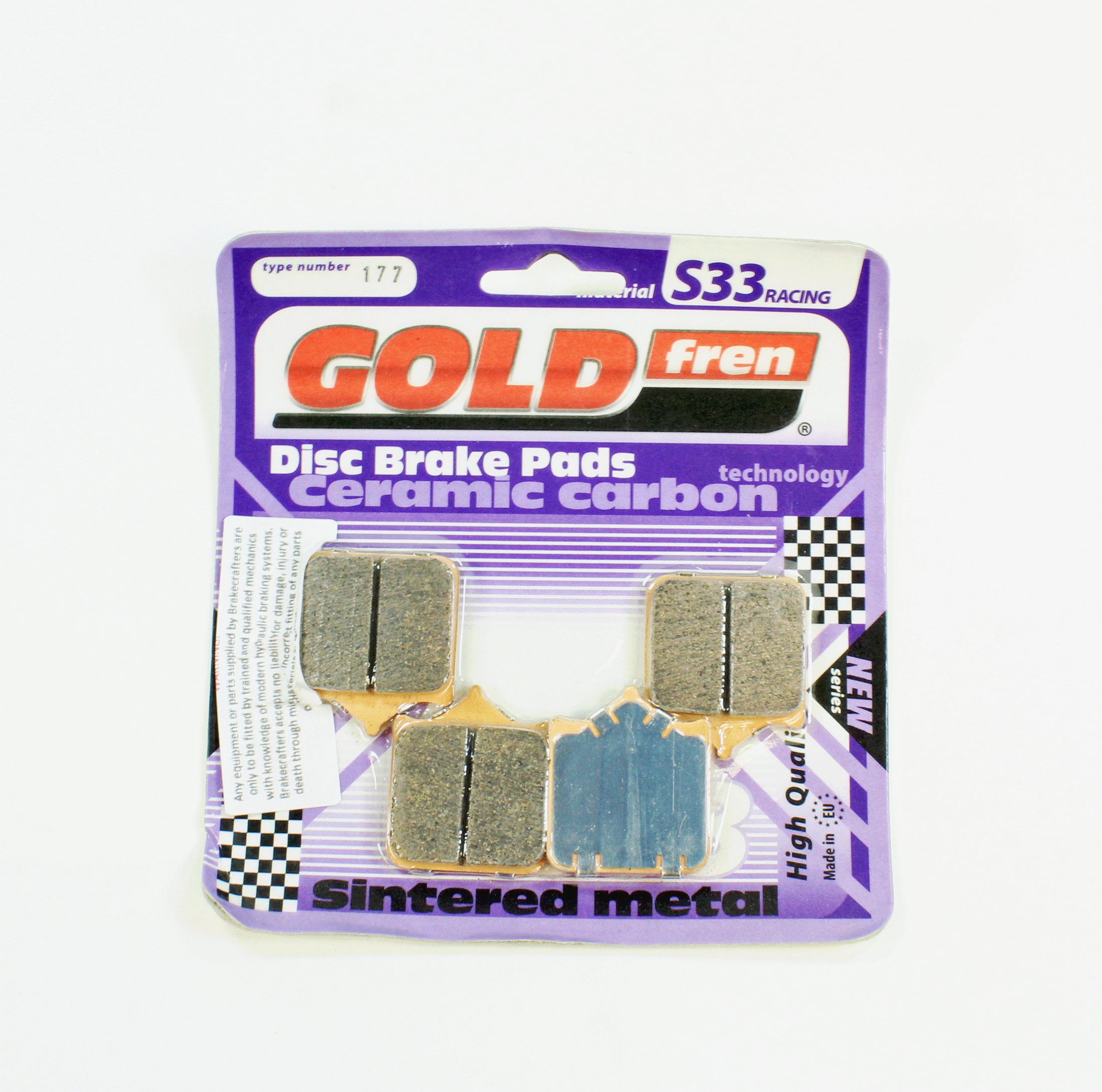 GoldFren Brake Pads S33 Ceramic Carbon  for 2001-2003 Aprilia RSV Mille-Front - 1 Pair