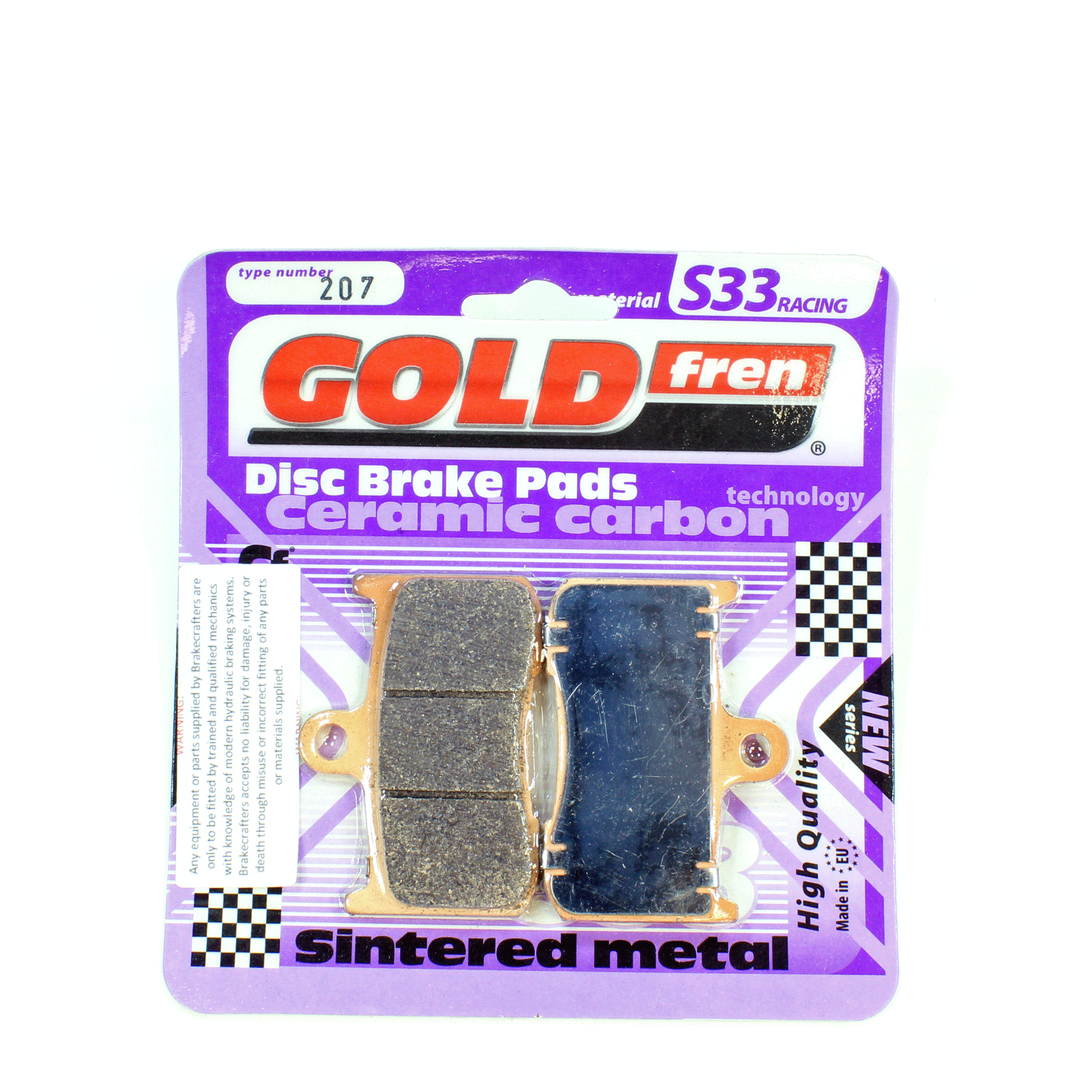 GoldFren Brake Pads S33 Ceramic Carbon  for 2010-2014 Victory Jackpot-Front