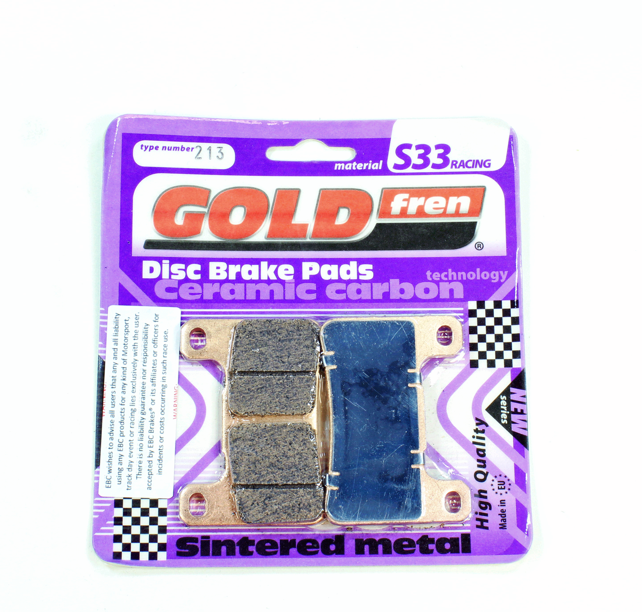 Goldfren S33-213 Ceramic Carbon Front Brake Pads-1 Pair