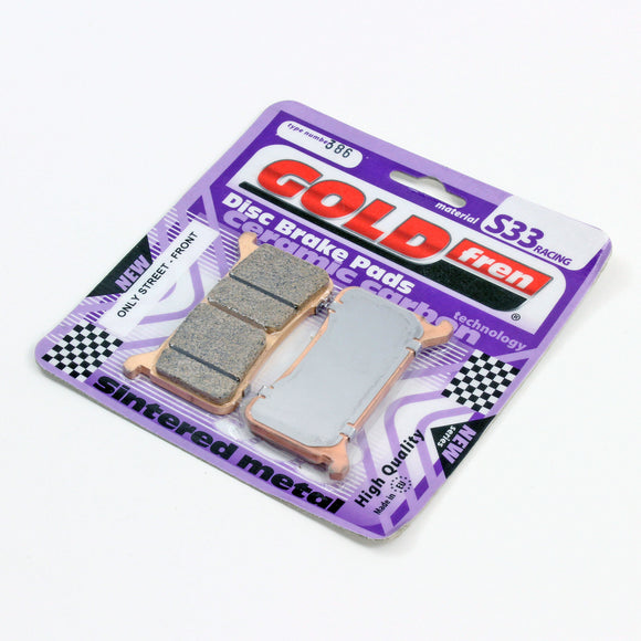 Gold Fren S33-386 Ceramic Brake Pads-1 Pair (Fits Front)