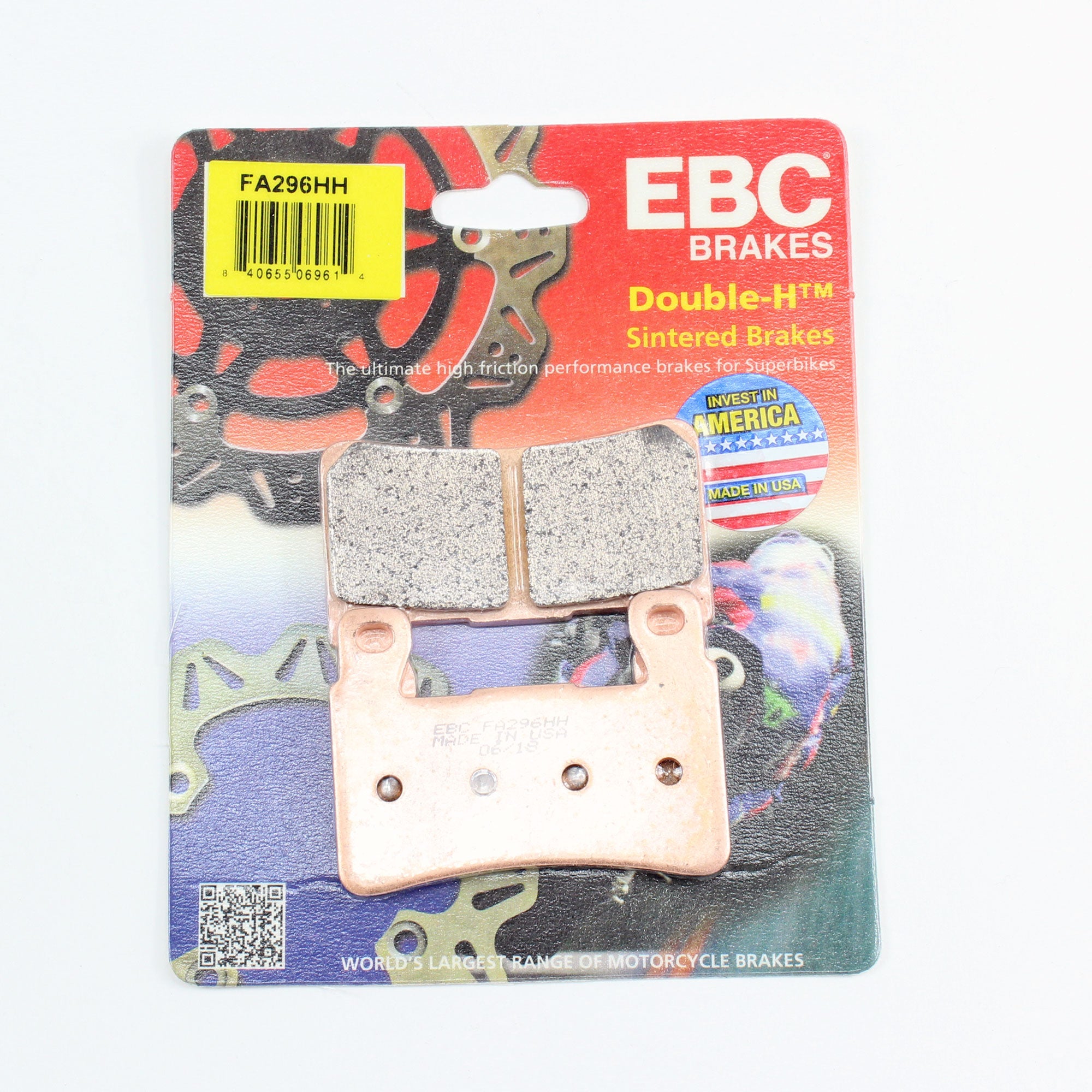 Brakecrafters Brake Pads EBC FA296HH Rated Sintered Brake Pads - 1 Pair