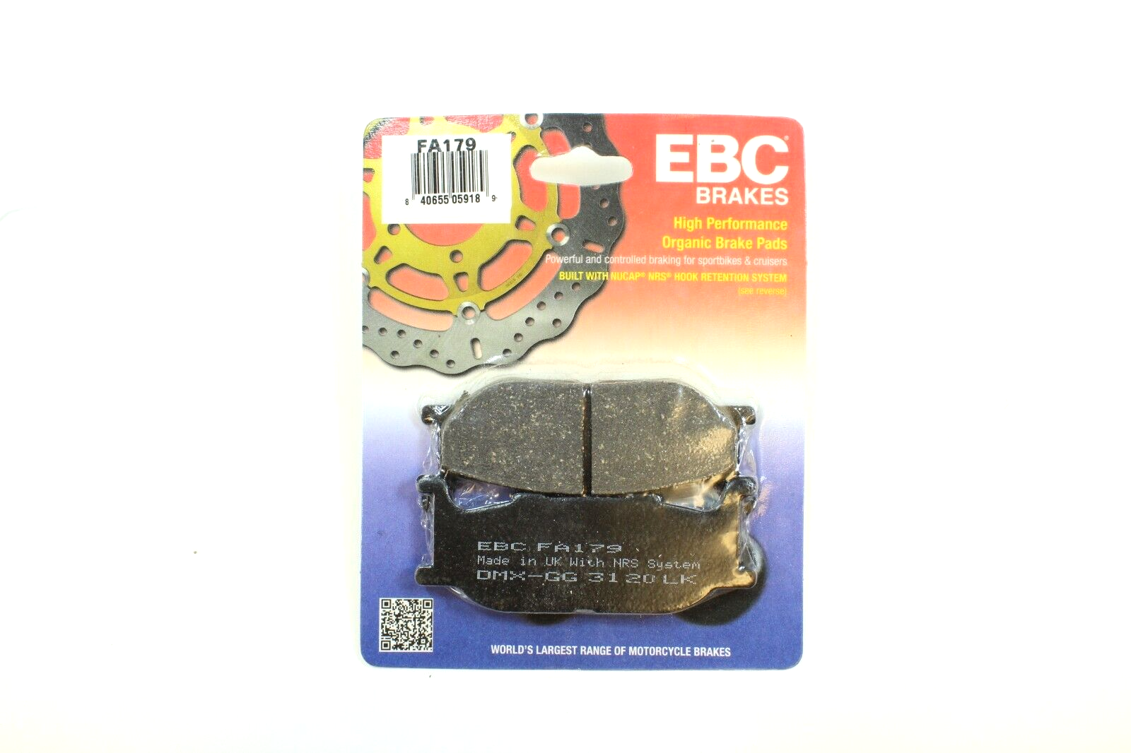 EBC Brake Pads Organic  for 2017 Yamaha SCR950-Front